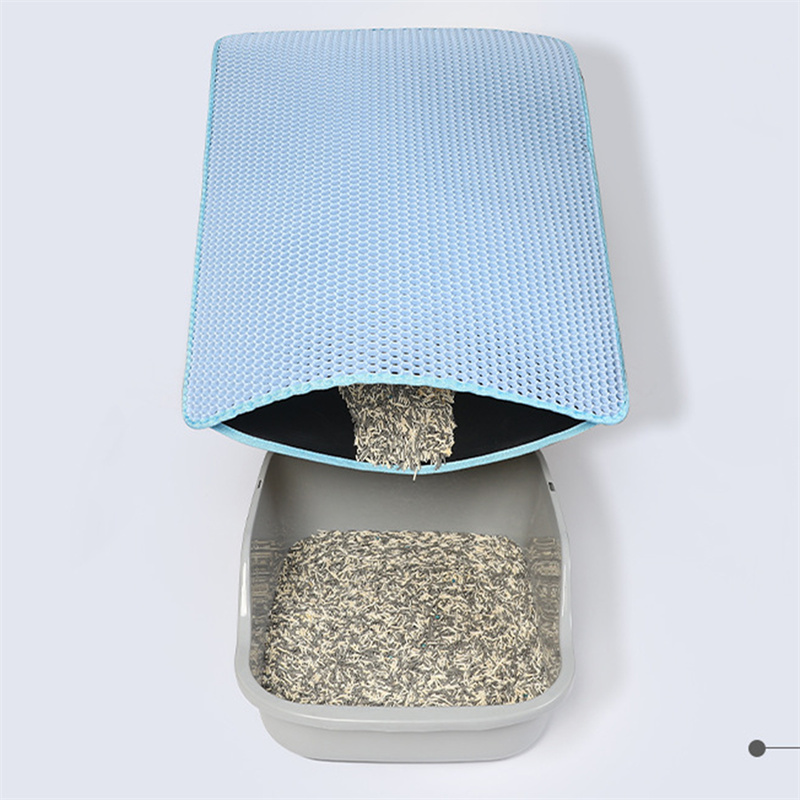 PVC Cat Litter Mat Waterproof Nonslip Sand Basin Filter Cat Dog Washable Mattress Floor Mat Rubbing Feet Cat Litter Prevent Out