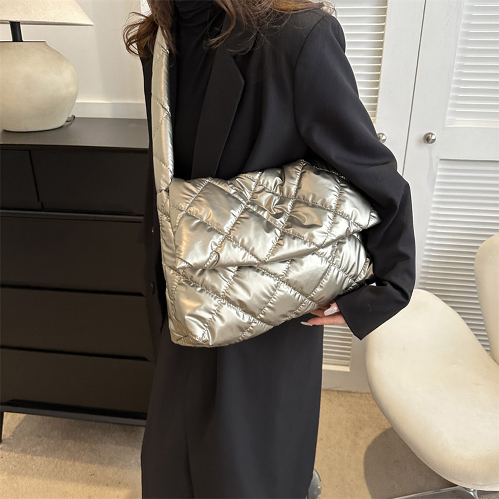 Luxury Designer Shoulder Bag Space Cotton Down Women Crossbody Bag 2023 Winter Puffy Quilted New Tote Bag Nylon Padding Handbags