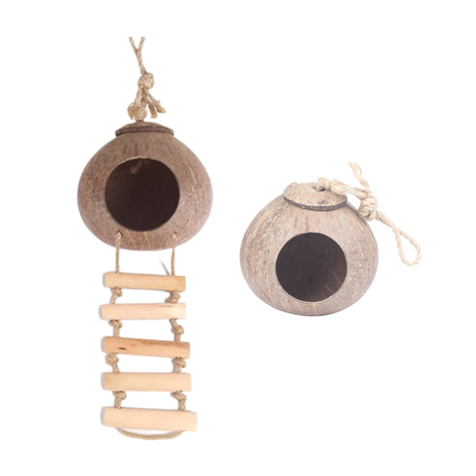 Coconut Bird Nest Birdhouse Small Animals House for Finches Parrot Budgies