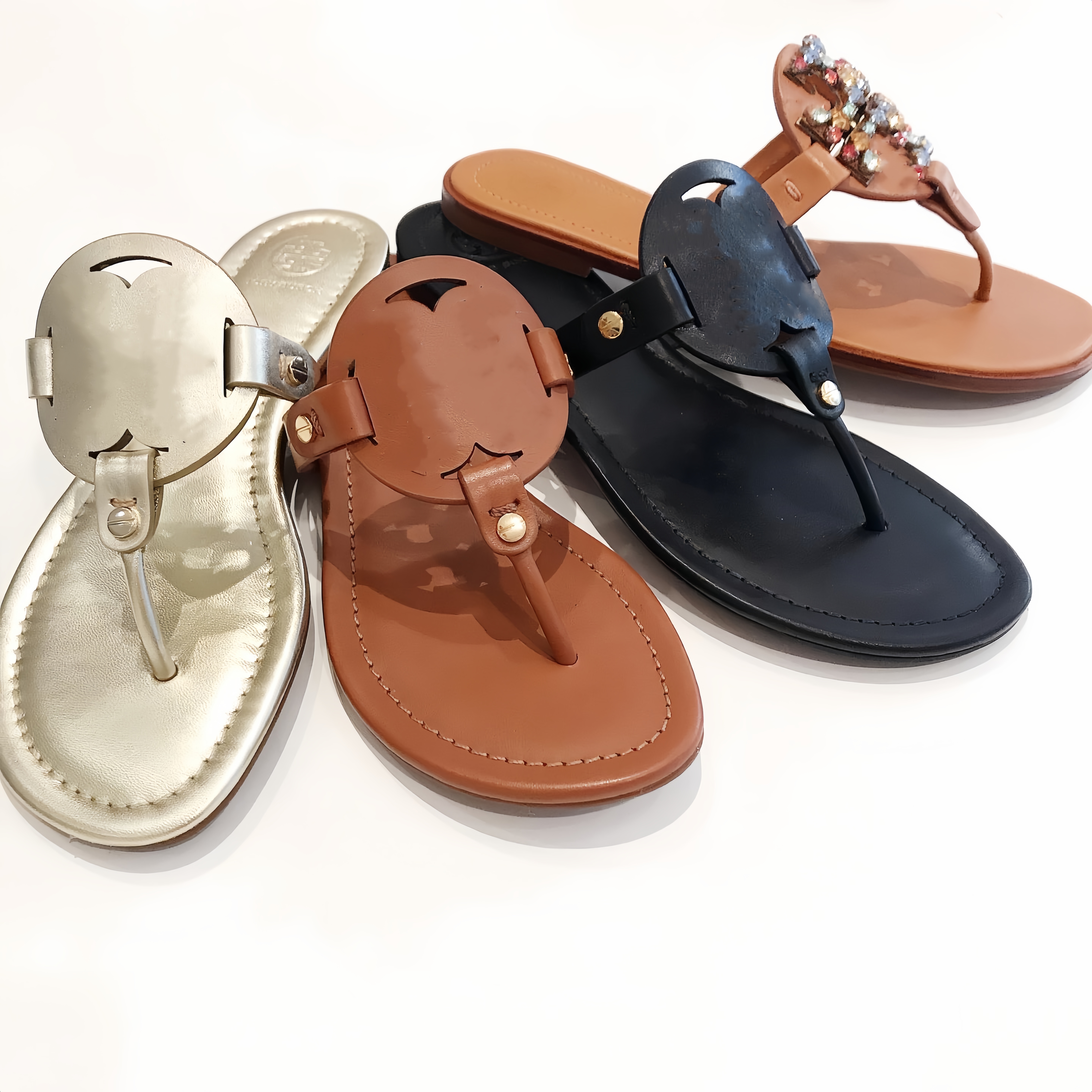 Womens tazz Slipper Flip Flops thong Gladiator sandal Designer Sliders Flat Heel Mule slide Luxury Black Leather Loafer Pool sandale femme Summer beach Casual shoe