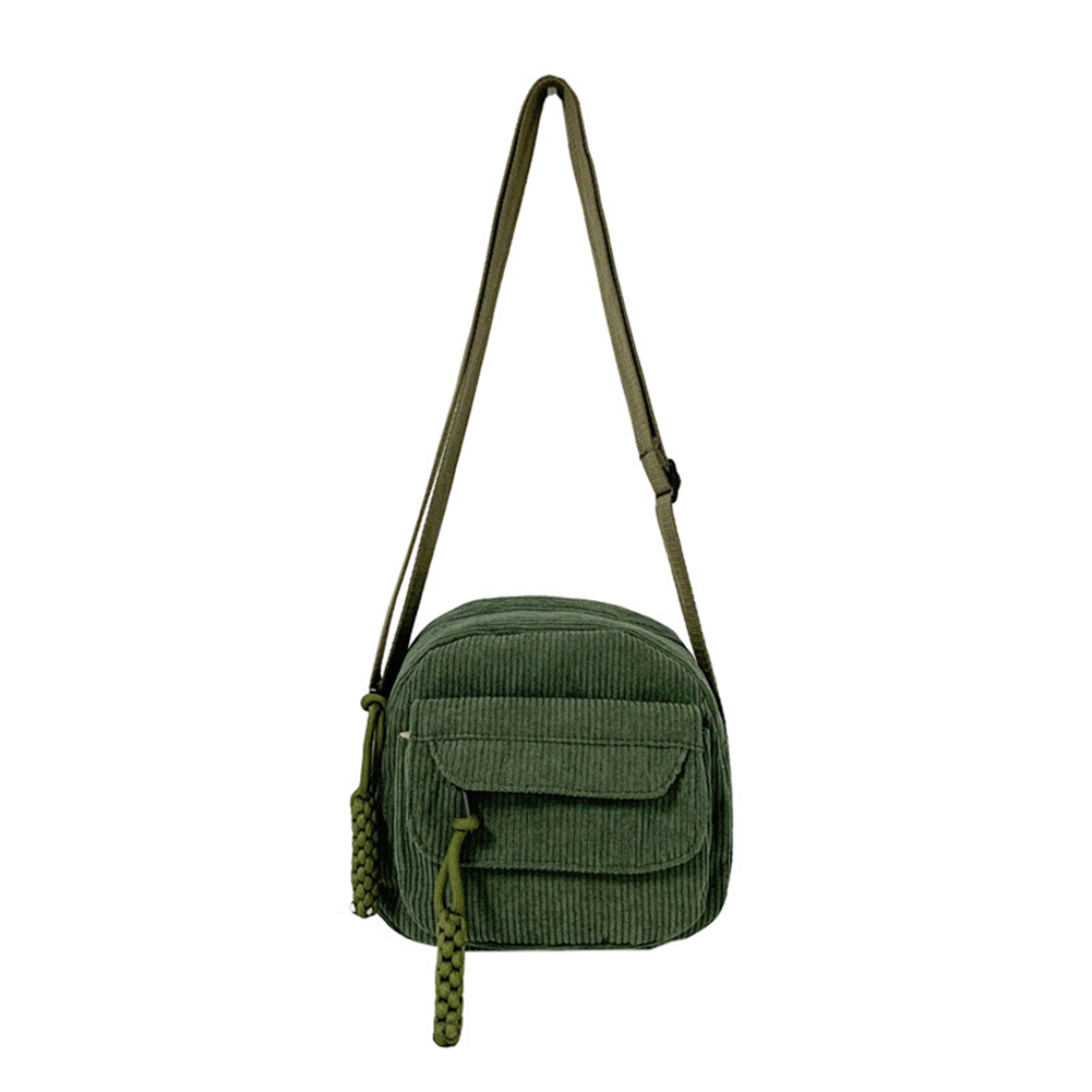 Women Corduroy Crossbody Bag Casual Multi Layer Shoulder Bag Versatile Phone Purse Satchel Hobo Bag Travel Holiday Purse