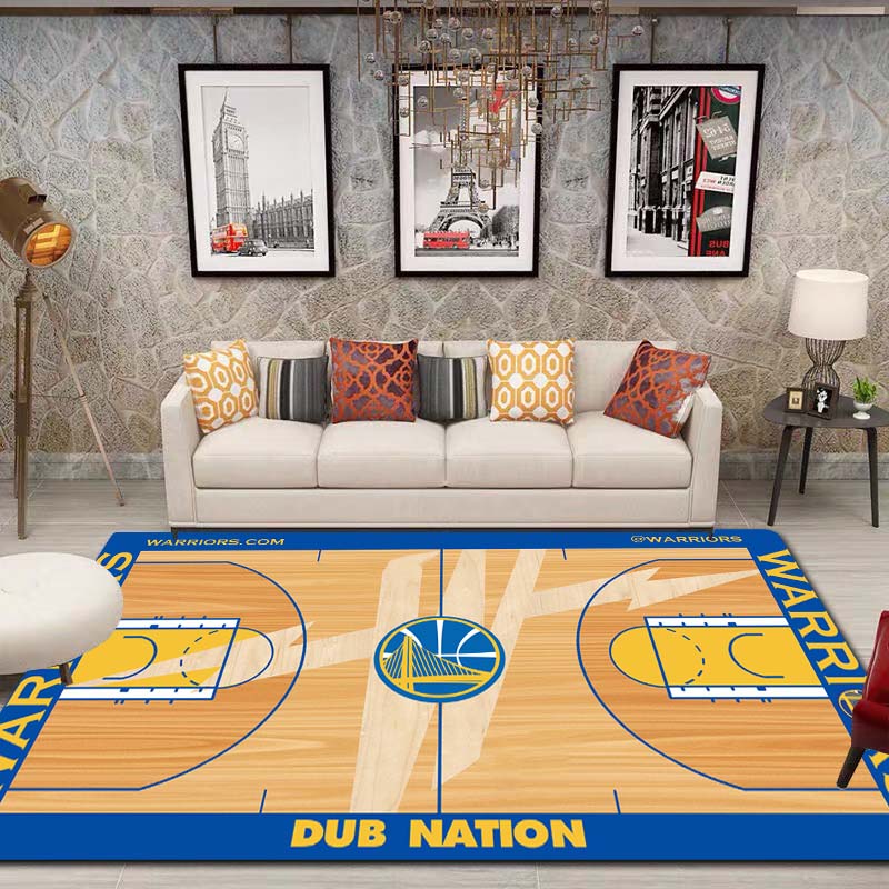 3D Print Basketball Court Carpet Rug for Home Living Room Bedroom Sport Room Sofa Doormat Decor,Non-slip Floor Mat