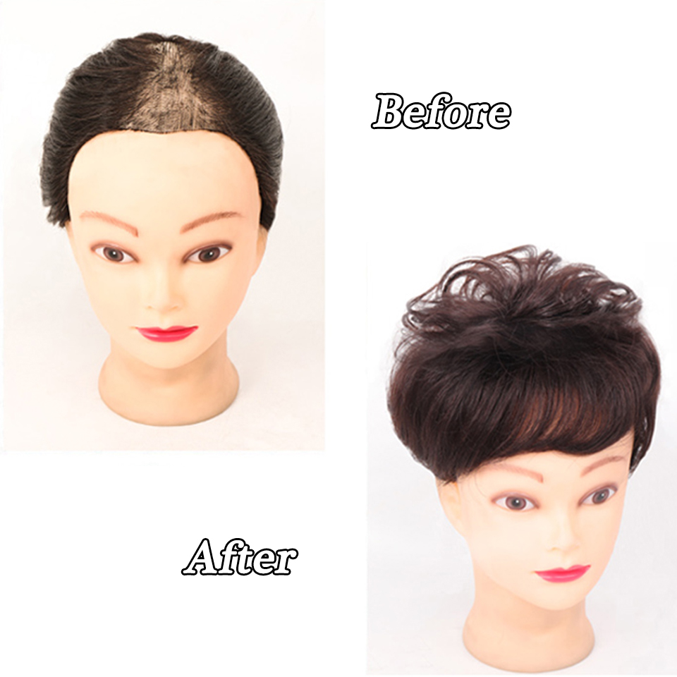 FOR Synthetic Long Water Wavy Curly Half Head Wig Women's Hairpieces Invisible Head Top Wig Block Increase Hair Volume