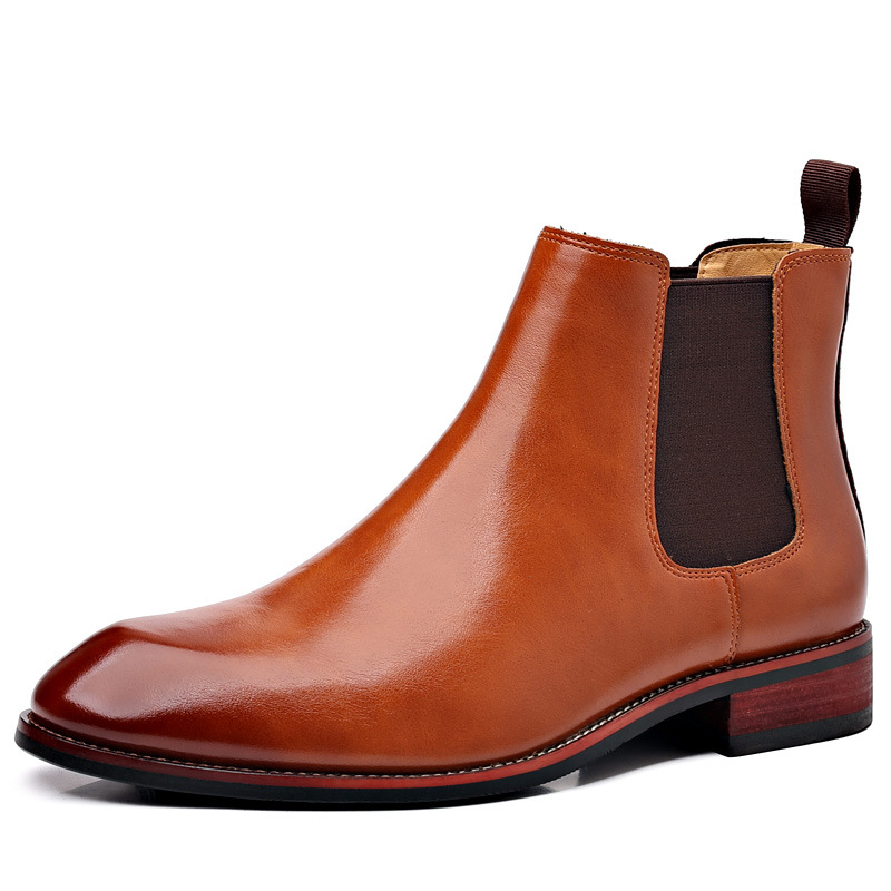 Men's High quality merchants Classic Retro Mens Fashion Leather Ankle Men British hot Style Short Boots High-top Casual Shoes
