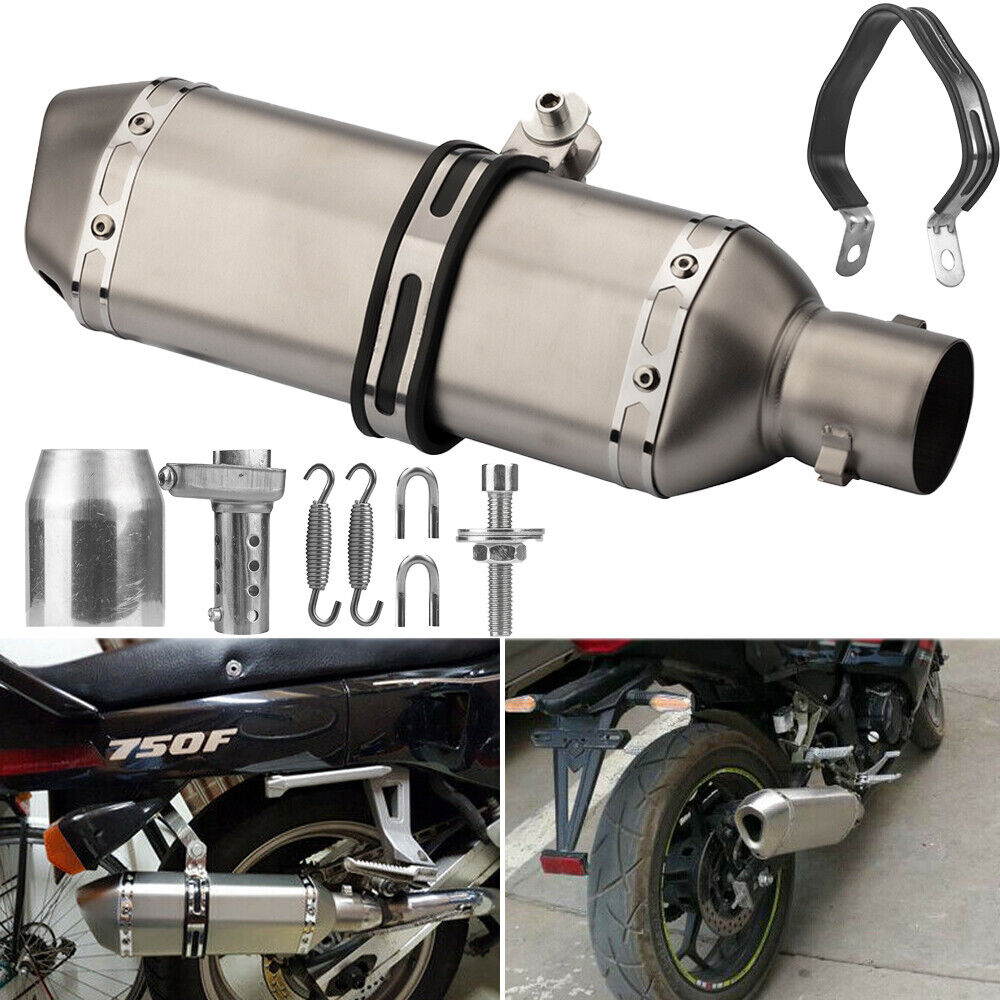 Motorcycle Racing Exhaust Universal 35-51MM Muffler Pipe Moto Escape for ATV Dirt Bike Scooter