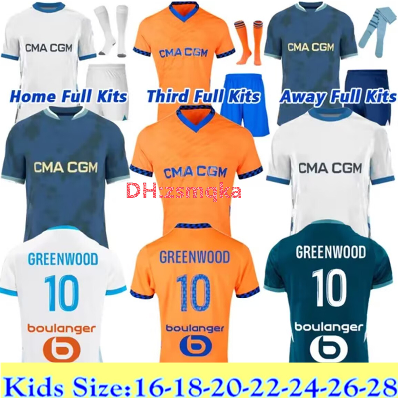 4XL 24/25 125th maillot de foot MarseilleeS soccer jerseys 2024 2025 OM 125 anniversary GREENWOOD HOJBJERG KONDOGBIA RONGIER HARIT RULLI men kids kit football shirts