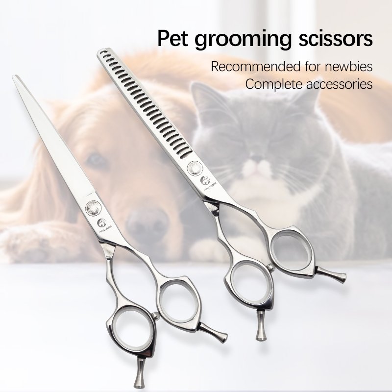 7.0 inch Straight Pet Cutting Shears Scissor Set Dog Grooming Scissors for Dogs