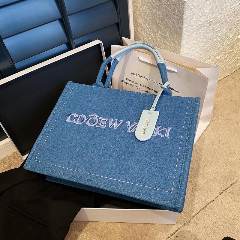 2025 NEW Totes Cross-border Women's Bag Fashion Denim Shoulder Messenger Casual All-match Portable Tote Yoga zhanyishengli