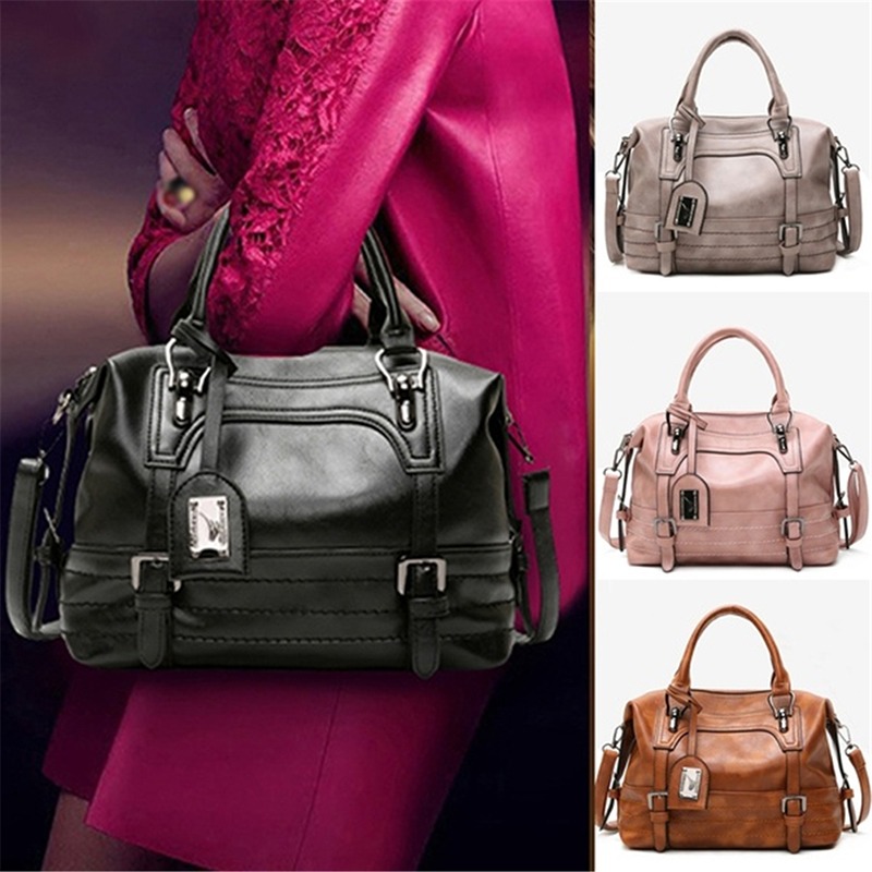 Women Vintage Luxury Handbag Purses Soft Leather Shoulder Bag Designer Female Casual Tote Travel Femme Ladies Hand Bags 2024