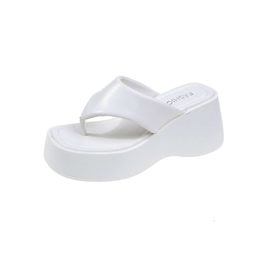 Thick Raised Sandals for Women to Wear Outside in Summer, Sponge Cake Soled Herringbone Slippers, 2024 New Clip on Anti Slip Beach Shoes ddmythur