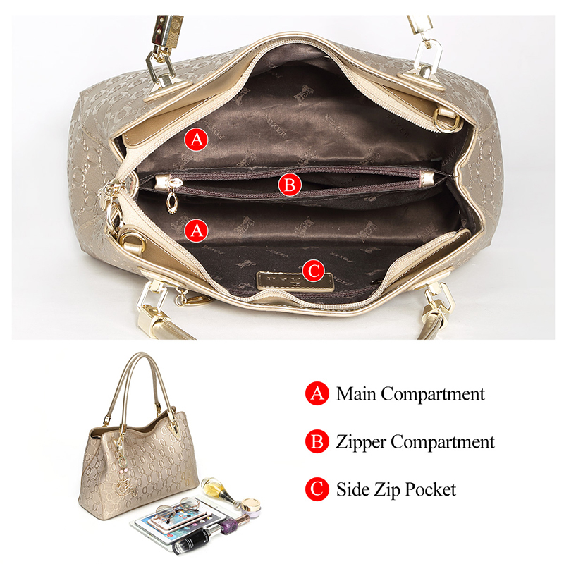 Women Big Cowhide Shoulder Female Split Leather Handbag Fashion Lady Tote Large Capacity Top Handle Bag Patent Leather BagVoyage