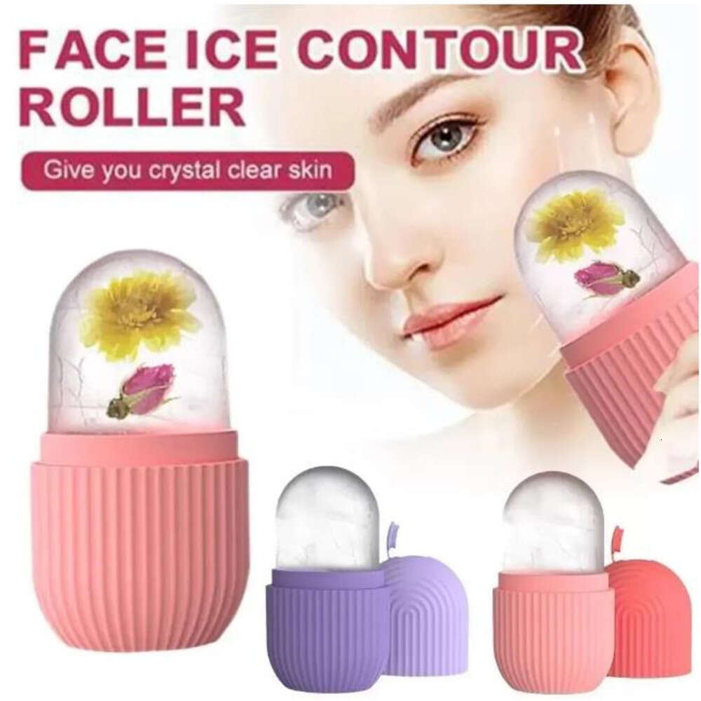 Silicone Skin Care Beauty Lifting Contouring Silicone Ice Cube Trays Ice Globe Ice Balls Face Massager Facial Roller Reduce Acne Masajeador Facial Con