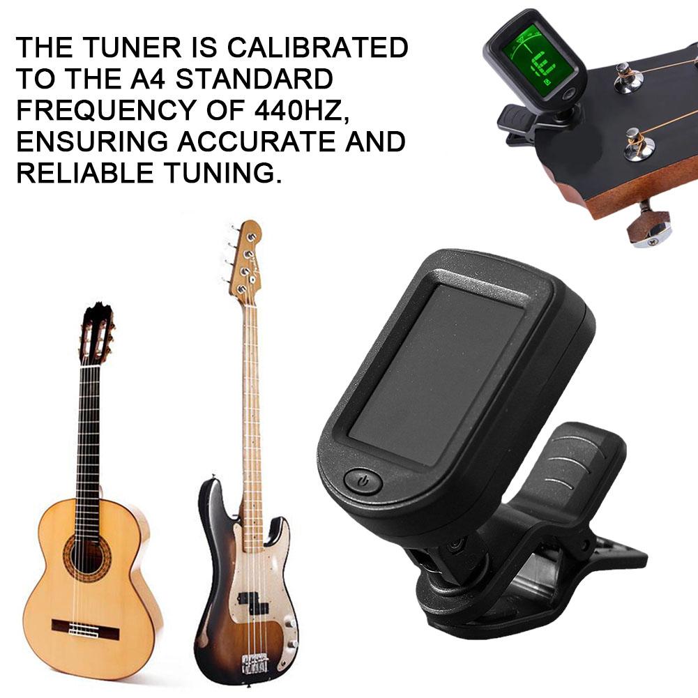 Digital Electronic Guitar Clip-On Tuner LCD Screen ddmysmile For Violin Bass Ukulele Ddmysmile Chromatic Tuning Modes Bass Instruments Accessor S0e7 S