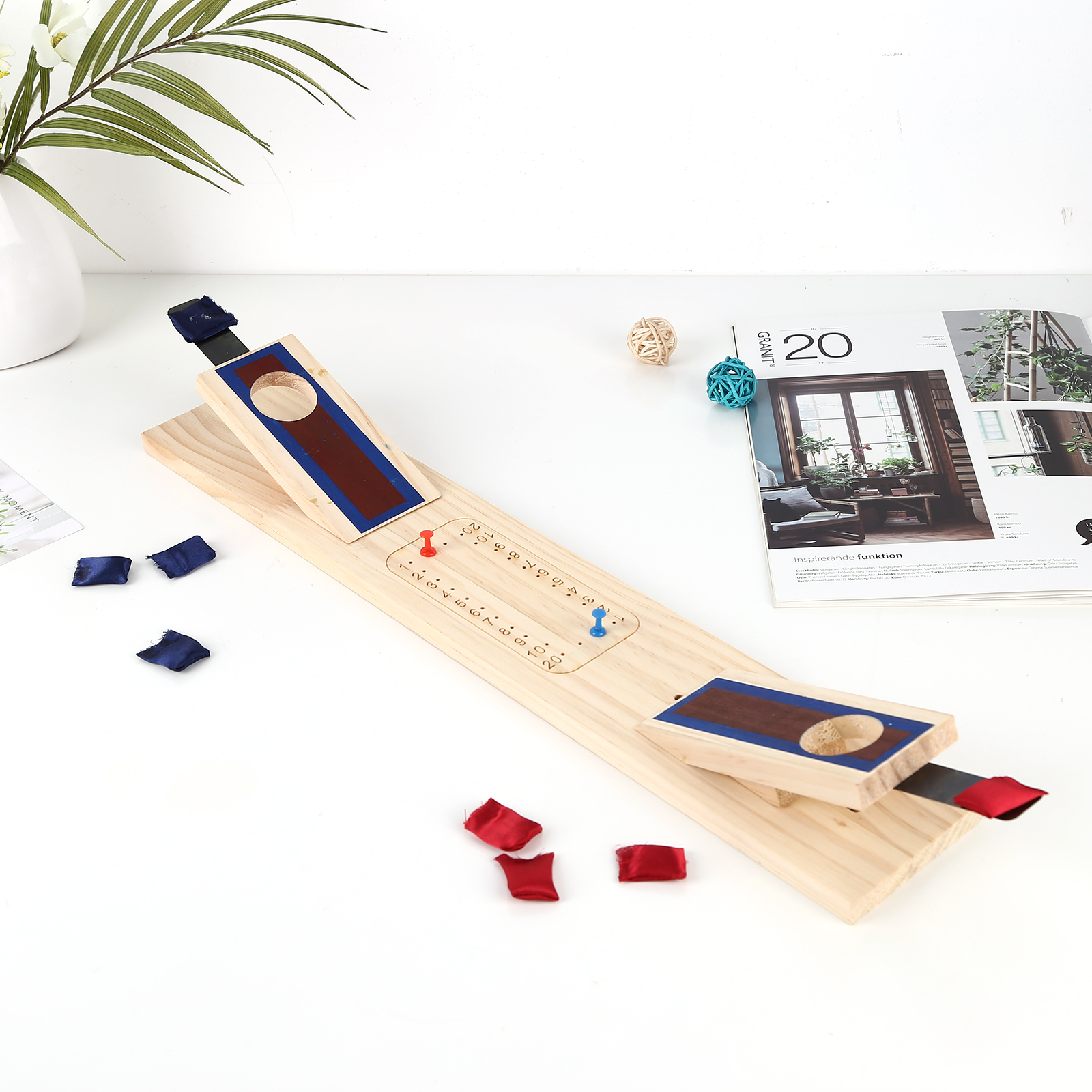 Classic Cornhole Set Mini Portable Corn Hole Boards 8 Bean Bags Toss Game for Children Christmas Birthday Gifts