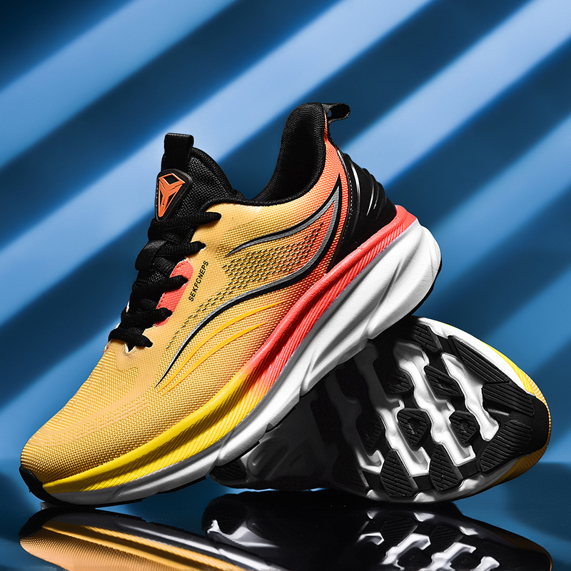Fashionable cushioning running shoes, sports trendy shoes, casual breathable mesh shoes, versatile trend