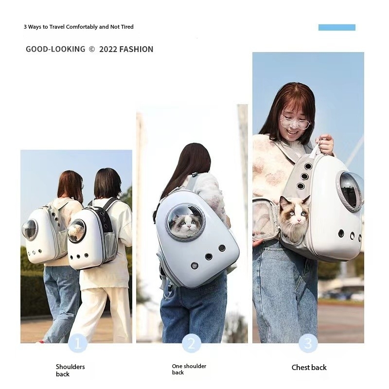 Designer bag Luxury bag Pet Backpack Out Portable Pet Bag Outdoor Transparent Cat Bag Teddy Boomerang Dog Backpack Cat Bag Large Capacity Side Opening