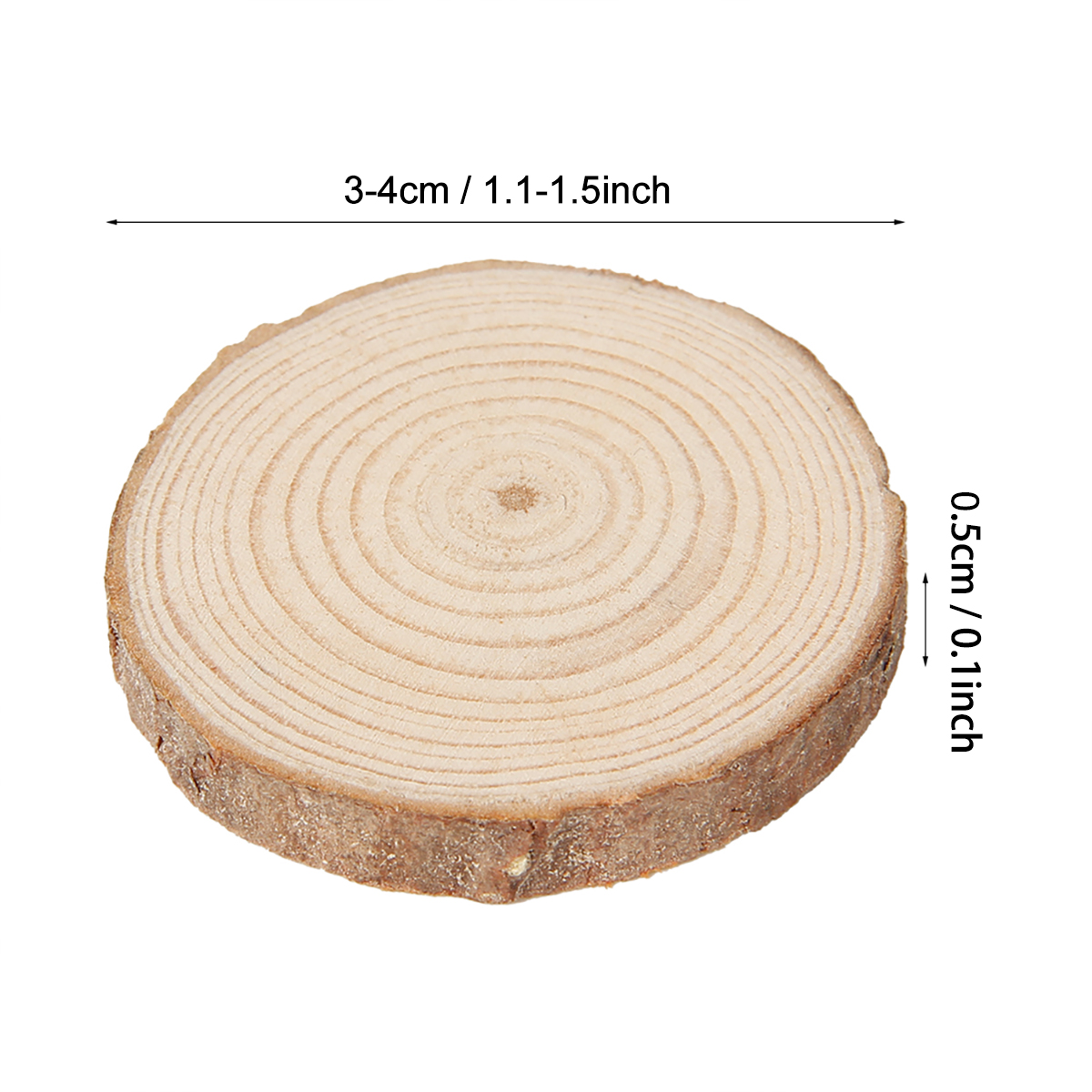 30Pcs Natural Wood Slices Unfinished Wooden Slices Round Rustic Wood Pieces Craft Wood Circle Kit Party Decoration for DIY