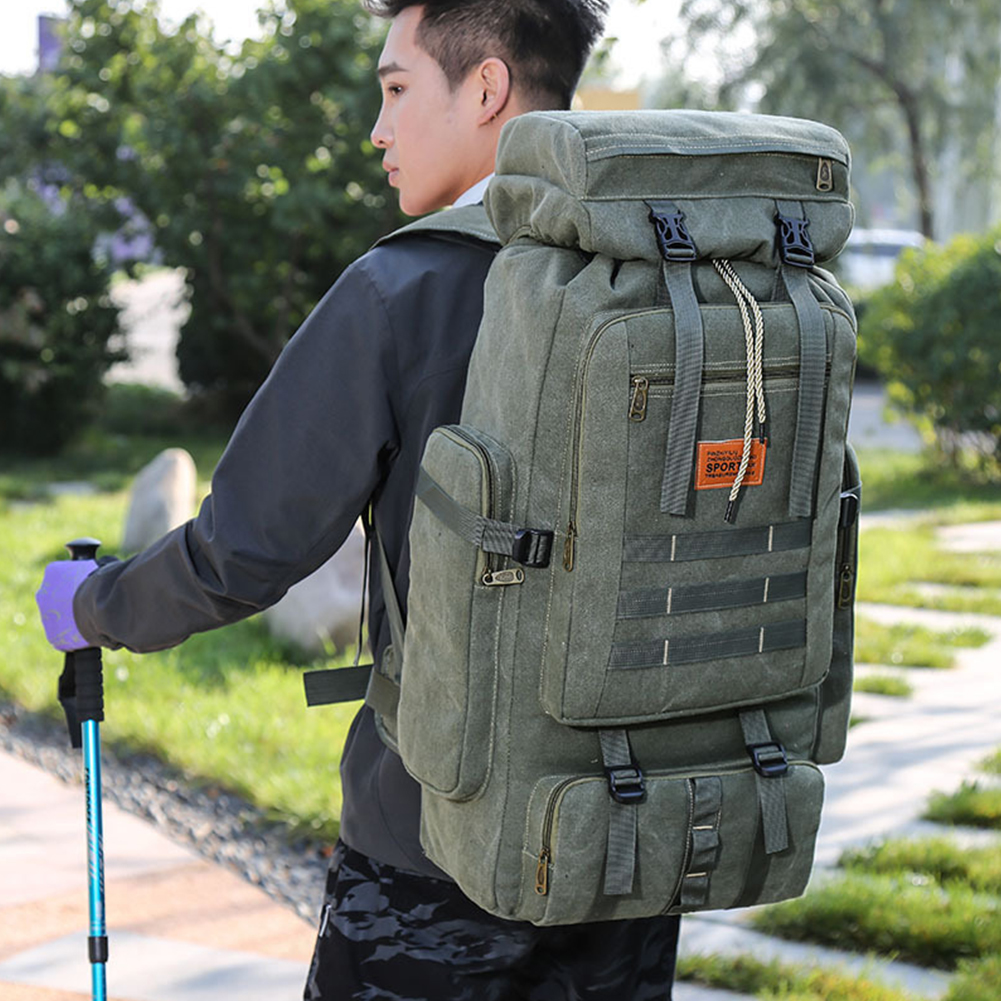 80L Riding Sports Multifunctional Backpacks Double Storage Backpack Large Capacity Comfortable for Outdoor Cycling Accessories smile