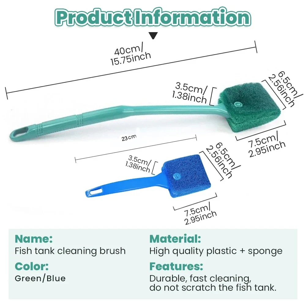 Sponge Cleaning Brush Aquarium Fish Tank Glass Plant Cleaning Brush Floating Cleaning Window Algae Scraper Accessories Tool