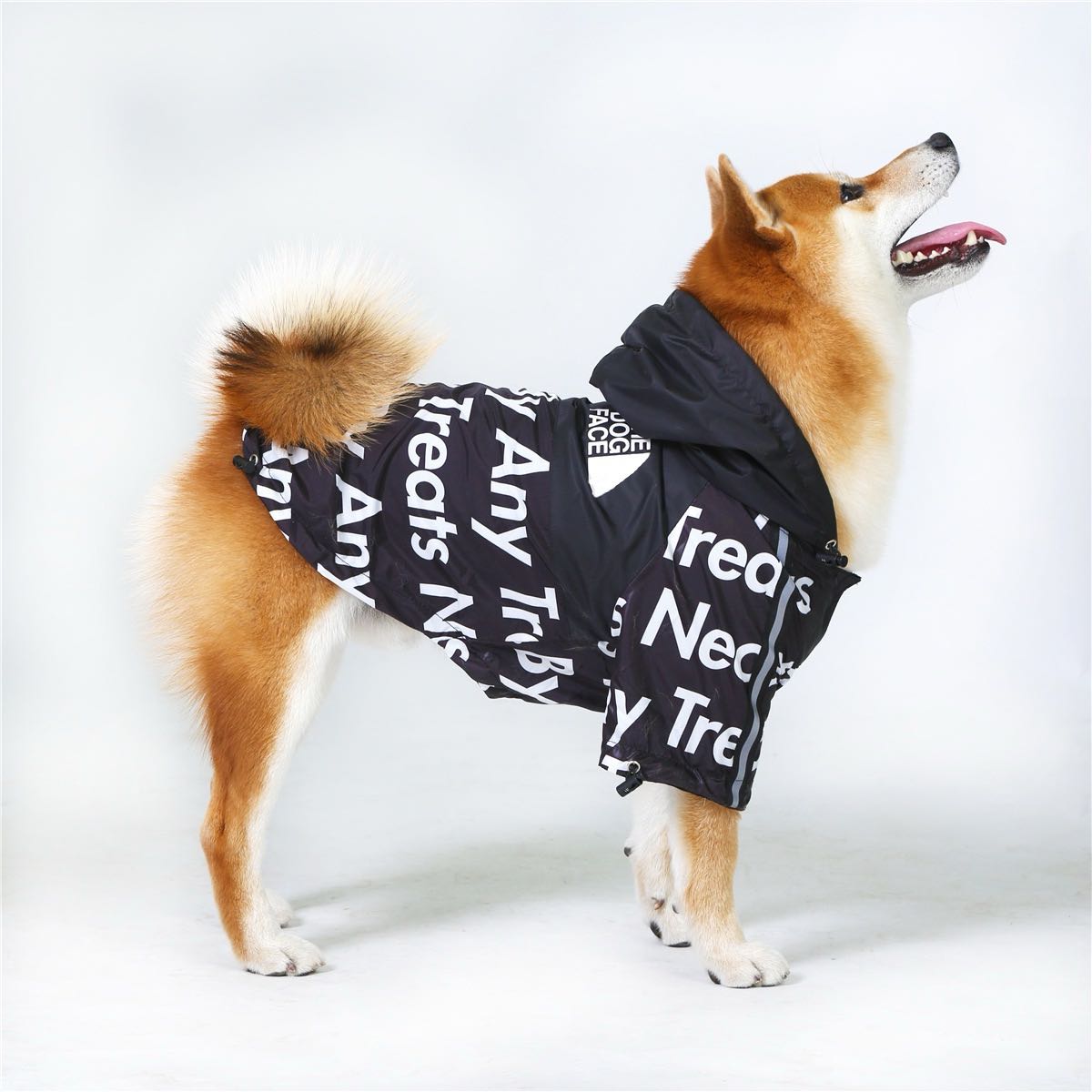 Dog Clothes Raincoat For Small Big Dogs Wind Coat Windbreaker French Bulldog Hoodie For Dogs Clothes Jacket Chihuahua Dog Face