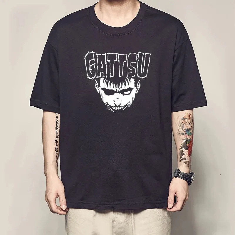 Berserk T Shirts Guts Funny T Shirt Men Cool Manga Graphic T-Shirt Japanese Anime Women Cotton Harajuku Hip Hop Tees Y2k Tops 240409
