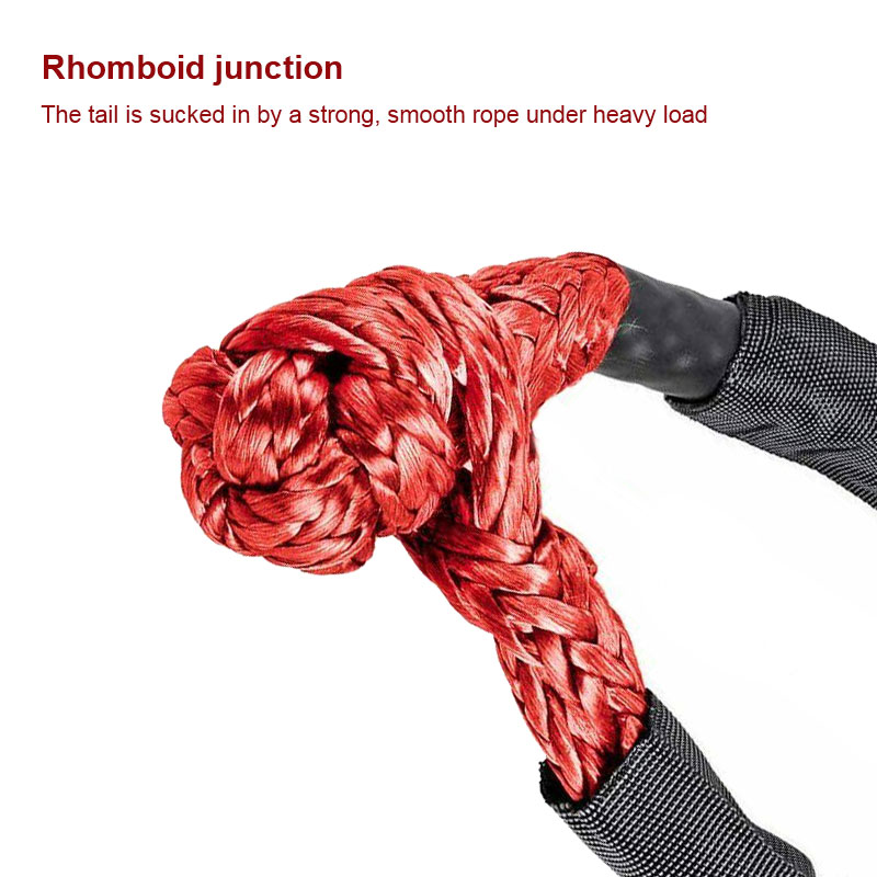 Car Lbs Ddmysmile 2Pcs 38,000 Flexible Synthetic Soft Shackle Trailer Pull Rope Towing Recovery Straps ATV UTV For Car Broke ddmysmile Down Smile