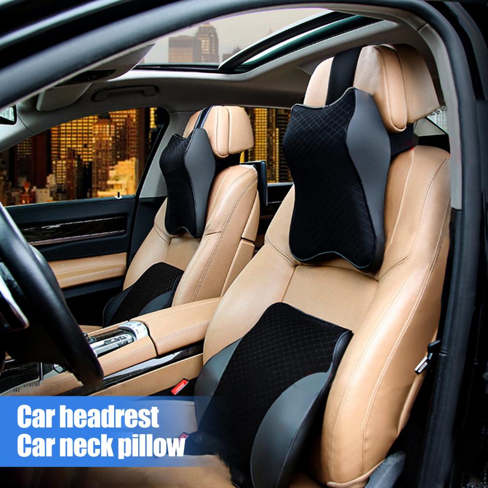 Pillow Car Neck Headrest Seat Versatile Memory Foam Car Neck Pillow for Comfortable Driving Universal for Neck for Waist smile