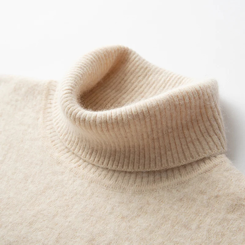 100% spandex cashmere mens mink velvet cashmere sweater high collar knitted winter top long sleeves high-end jumper 241113