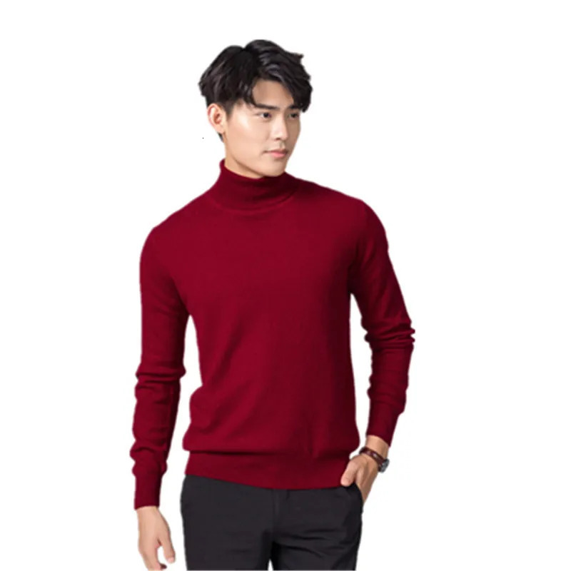 Turtleneck mens cashmere cotton blend sweater autumn and winter woven sweater Ropa Hombre sweater Hiver sweater 241113