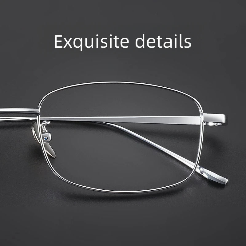 FIRADA Fashion Eyeglasses Vintage Pure Eyewear Square Optical Prescription Glasses Frame For Men Women 8027-C 241113