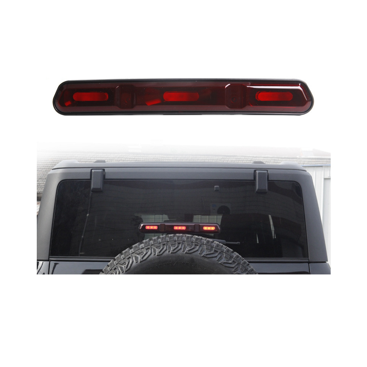 Car LED High Mount Brake Light Rear Tailgate Brake Warning Light Accessories for Ford BRONCO F150 2021 2022 2023