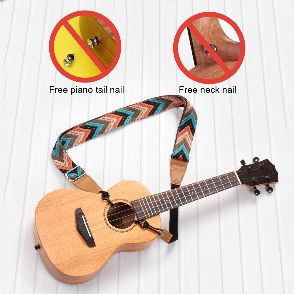 Adjustable Strap Retro Guitar ddmysmile Vintage Ukulele Shoulder Belt For Classical Guitar Ddmysmile Mandolin Banjo Smile
