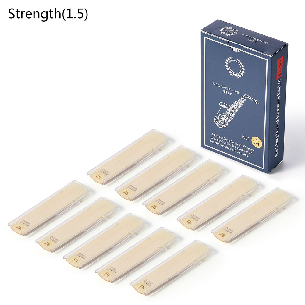 Reed Alto Saxophone Reeds Strength 1.0 1.5 2.0 With Consistent Size 10PCS 2.5 3.0 3.5 Alto Saxophone Reeds Durable