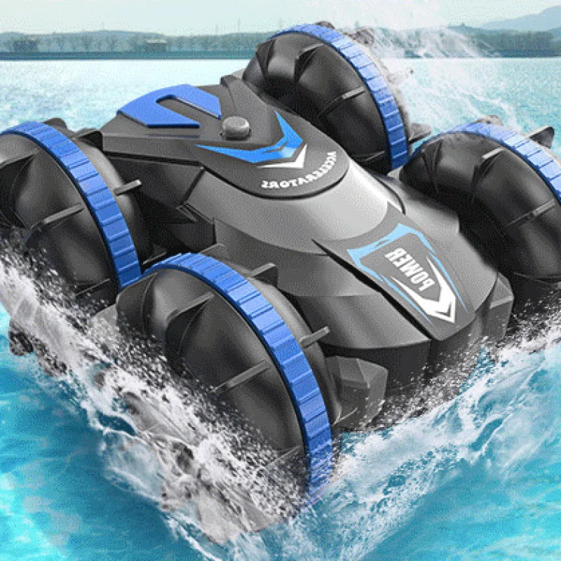 Child 2.4G Two-sided Remote Control Car Amphibious Stunt Car Boy Toy Gesture Sensing Four-wheel Drive SUV Birthday Gifts for Kid