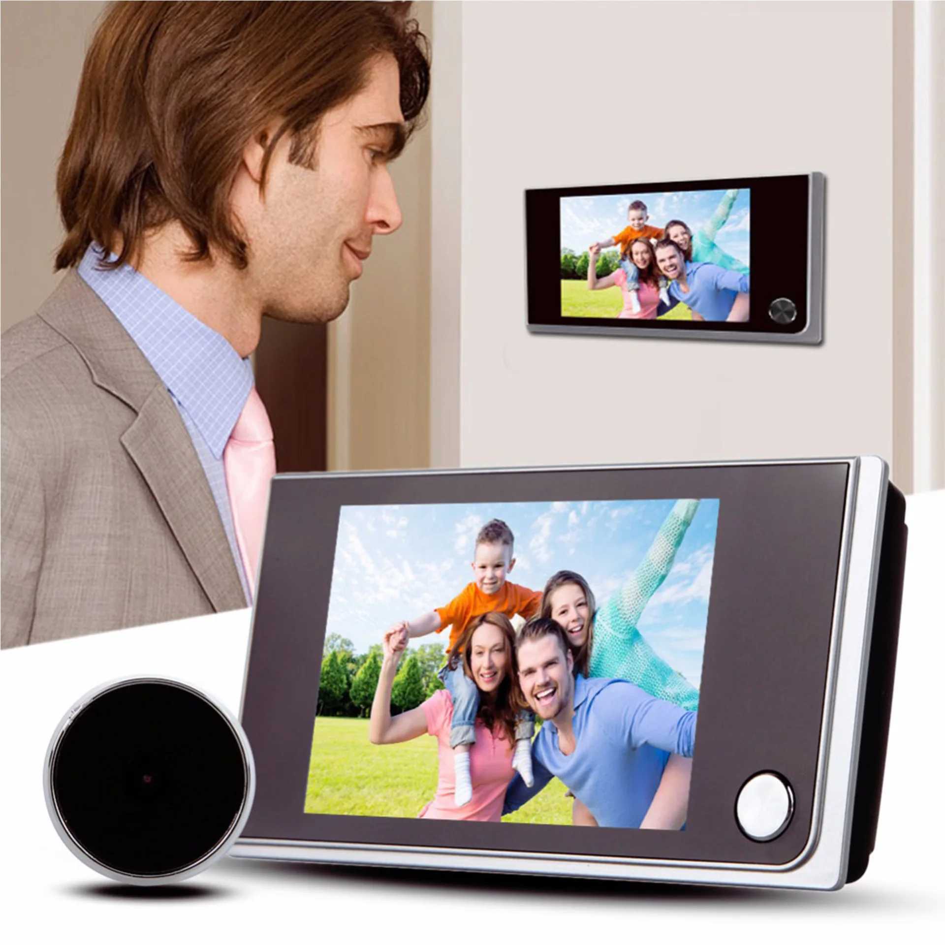 Doorbells Door Peephole Camera 3.5 Inch LCD HD Screen Digital Peephole Door Viewer Camera Video Doorbell 120 Degree Door Hardware z241113