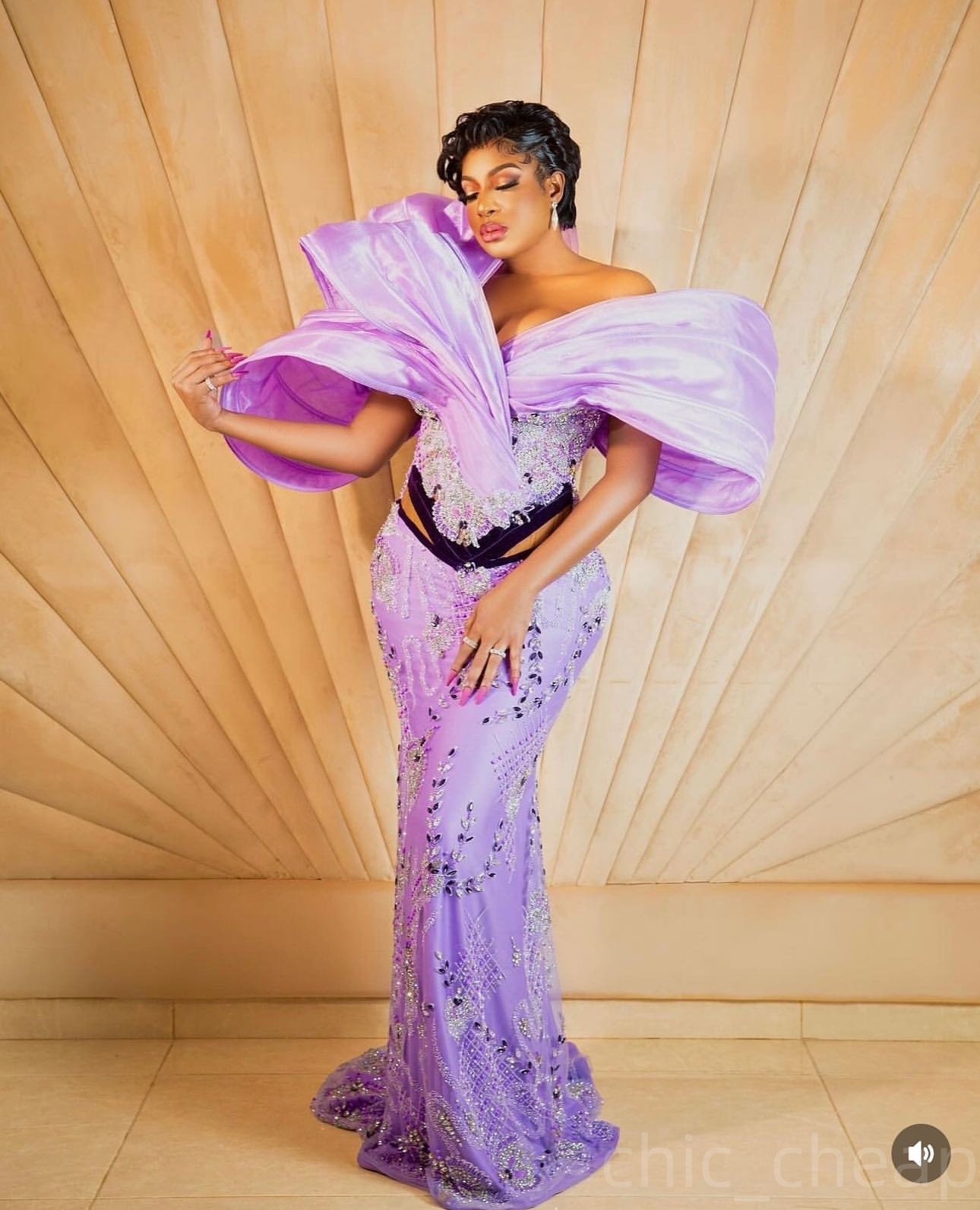 2024 Plus Size Lavender Mermaid Prom Dresses For Special Occasions Crystals Beaded Stylish Evening Formal Party Second Reception Birthday Engagement G