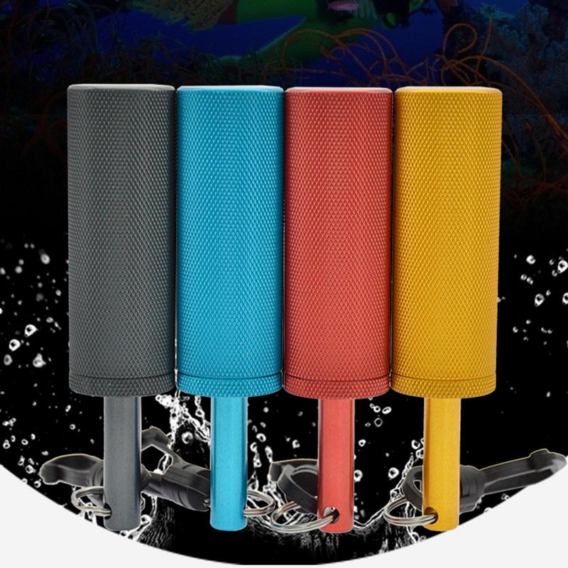 Aluminum Alloy Rattle Scuba Stick Underwater Shaker With Clip Noise Maker Signal Bell Diving Stick Underwater Communication smile
