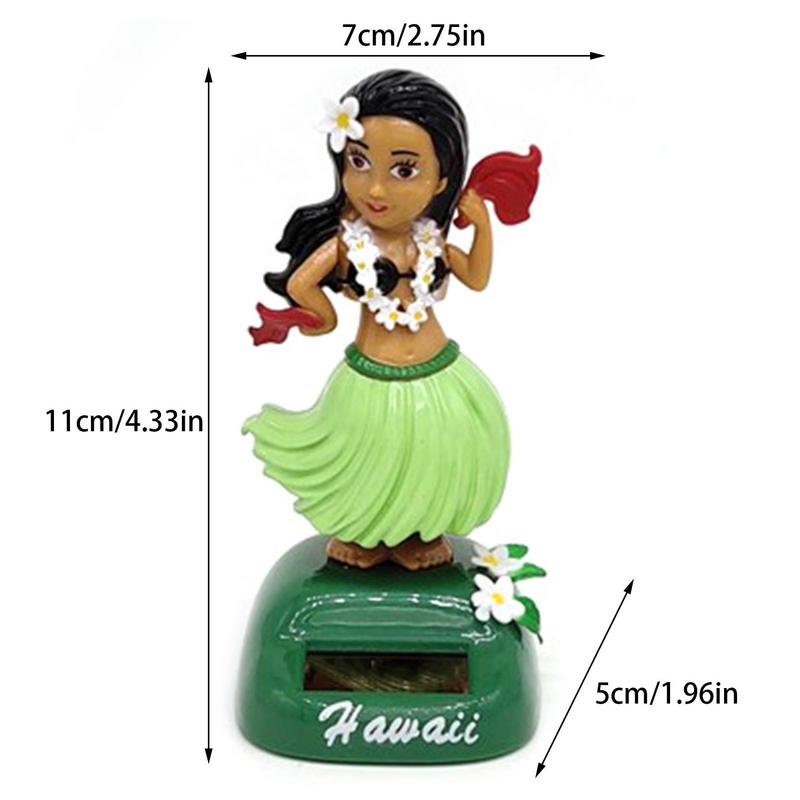 Solar Dashboard Hawaii Dancing Girl Car Dashboard Decorations Dancing Figure Toy Hawaiian HulaShaking Head Dancer Ornaments
