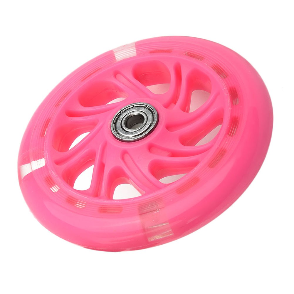 12x2cm E-Scooter LED Wheel Flashing Lights Back Rear ABED-7 Bearings Skate Wheels For Scooter Mini Replacement Accessories