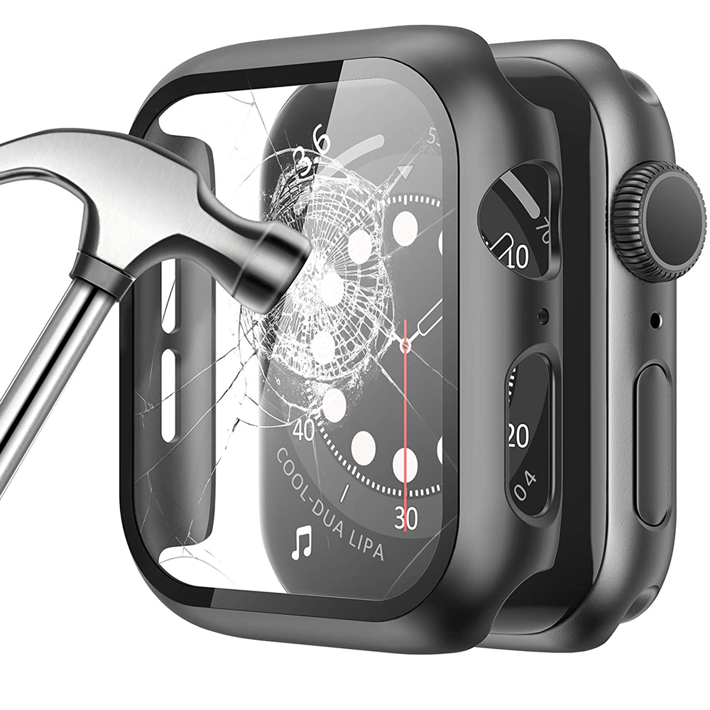 Glass+Cover For Apple Watch case 45mm 41mm 44mm 40mm 42mm iWatch Accessories Screen Protector Apple watch series 3 4 5 6 SE 7 8