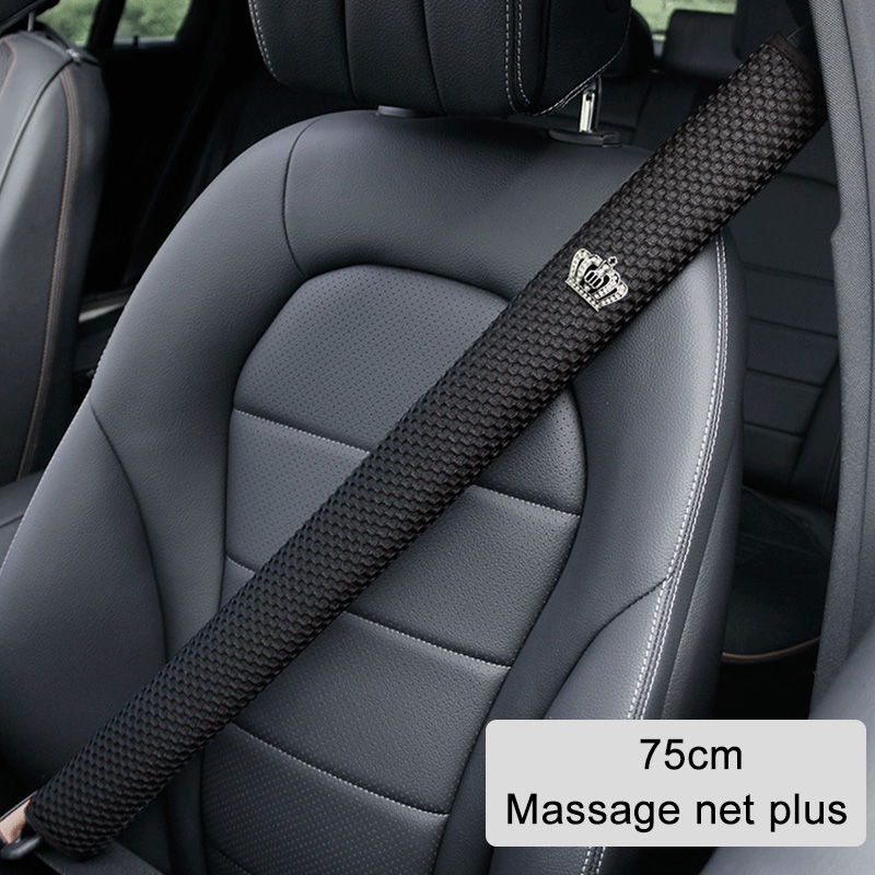 Seat Shoulder Car Belt Guard Four Seasons Padding Pad Massage Net Breathable Car Interior Accessories 23 ddmysmile 30 50 75Cm Smile