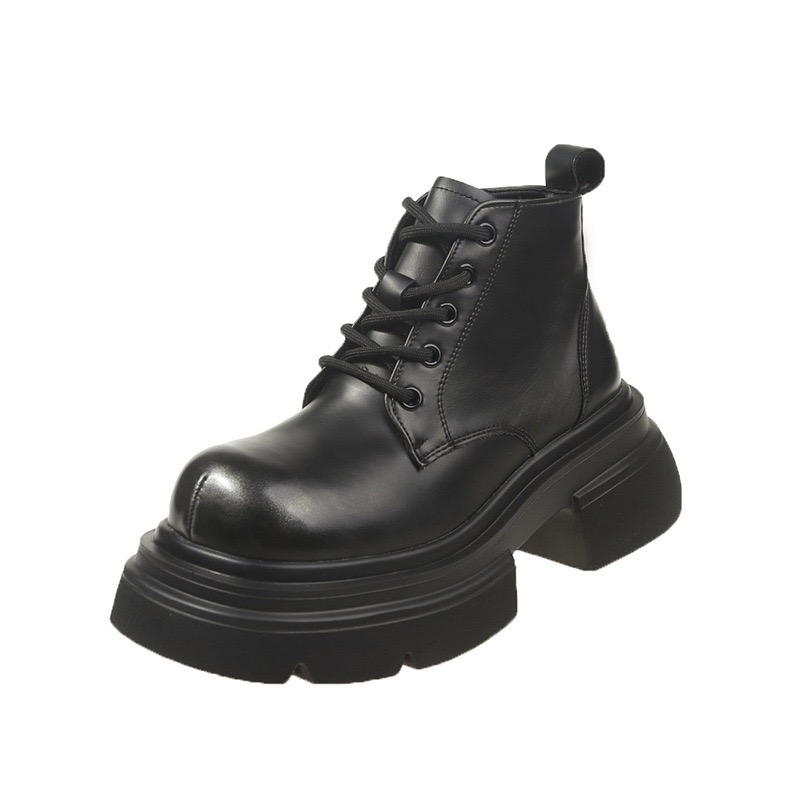 2025 new Designer Punk Women's Motorcycle Autumn Winter Fashion Side Zipper Ankle Boots Woman Platform Shoes Bota De Vaqueiro 7542