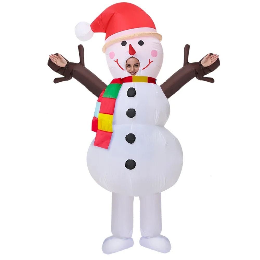 Christmas Inflatable Costume Santa Claus Snowman Gingerbread Tree Adult Party Masquerade Role Play Holiday Gift 241113