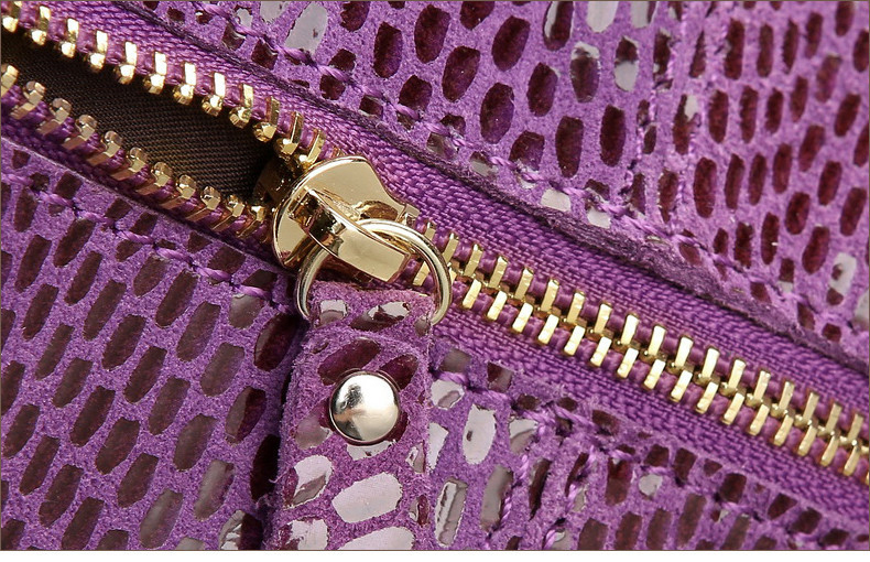 Brand Real Soft Suede Cow Leather Lady Crossbody Tassel Handbags Shiny Snake Emed Shoulder Tote Bags For Women Gy11 Genuine Leather Serpentine BagVoya