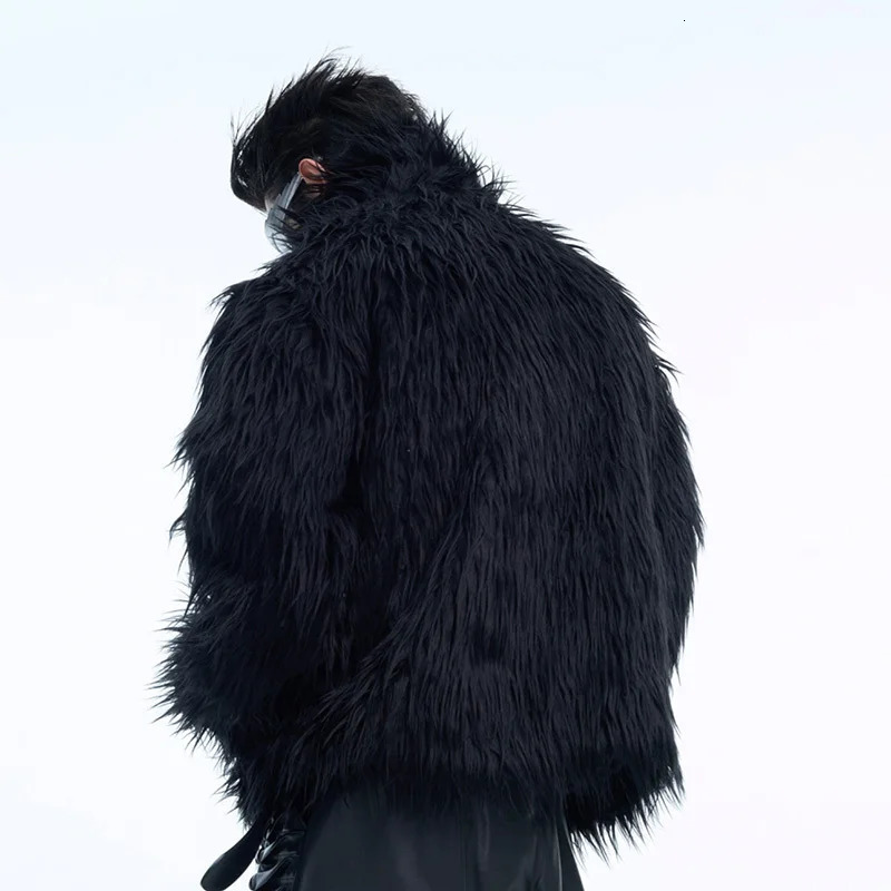 IEFB leather buckle mens short clip Kliki metal n s mink fur thick plush top fashion mens coat 24E5178 241112