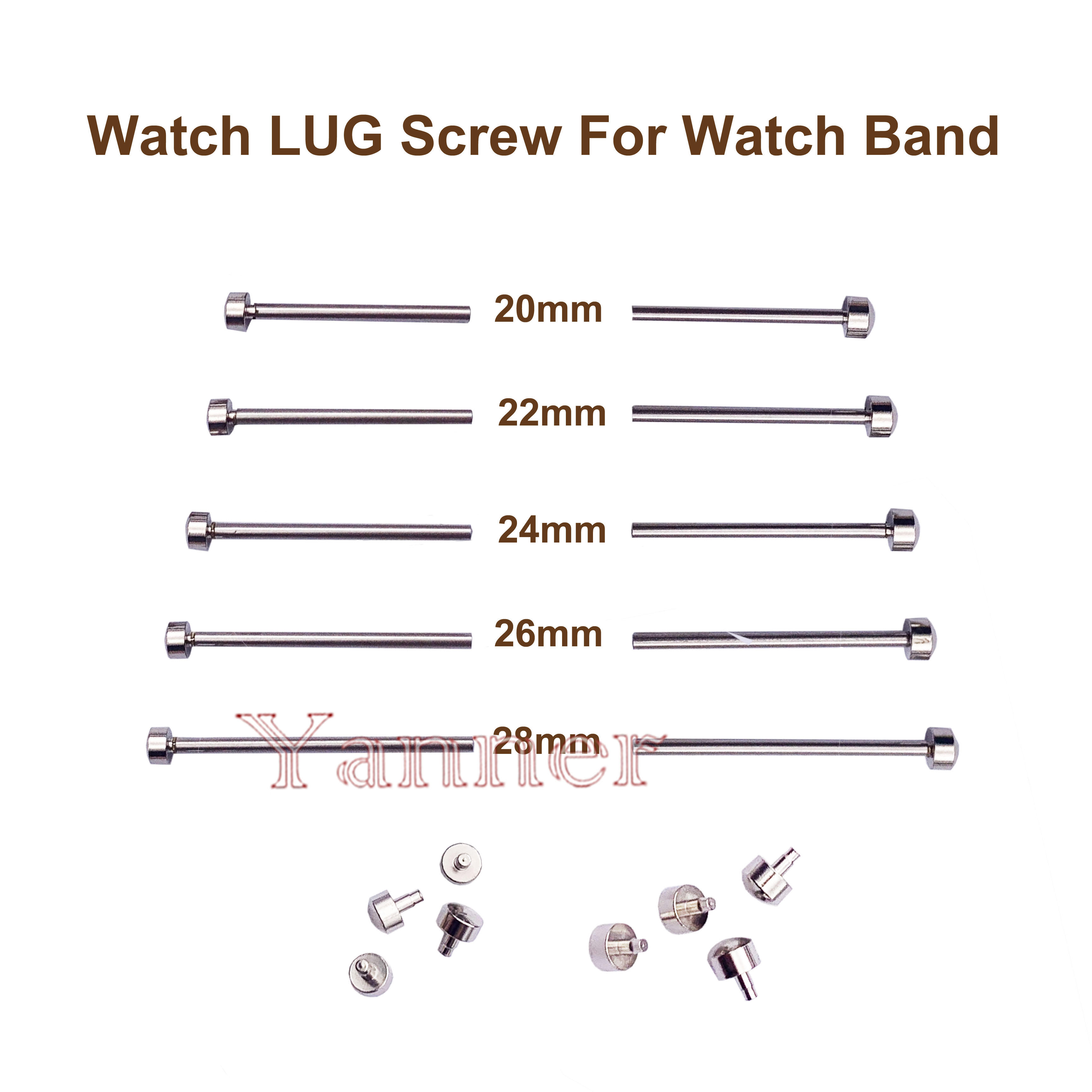 Rose gold and silver colour Watch Band Screw Pins for Watchmaker Repair Parts Watch LUG Screw Set