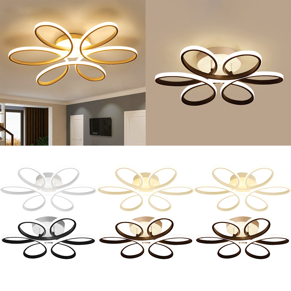 LED 12W Chandelier Modern Household Style Ceiling Lamp Three Colors Flower Design Ceiling Lights Super Bright for Corridor Stair smile