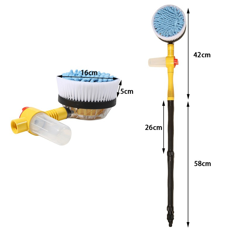 Car Car Cleaning Brush Wash Foam Brush Automatic Rotary Long Handle Cleaning Mop Chenille Broom ddmysmile Cleaning Tools Auto Accessories Smile
