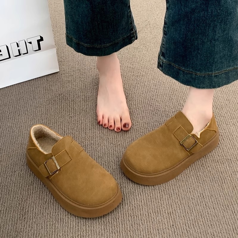 2024 New Winter Women's Shoes with Velvet Warm Fury Shoes and Snow Boots