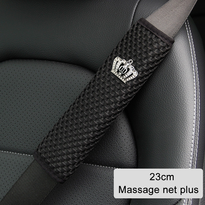 Seat Shoulder Car Belt Guard Four Seasons Padding Pad Massage Net Breathable Car Interior Accessories 23 ddmysmile 30 50 75Cm Smile